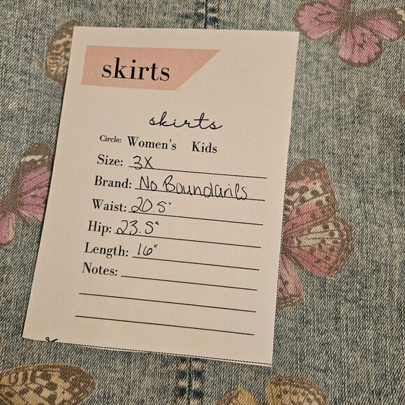 NWT No Boubdaries Seamed Denim Mini Skirt. Blue XXXL - Picture 5 of 12